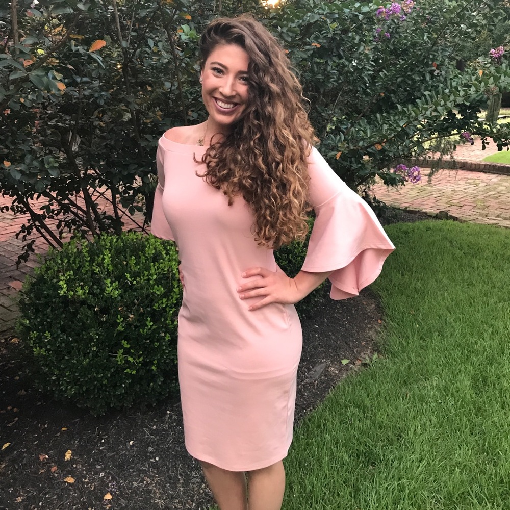 Off-Shoulder Pink Dress